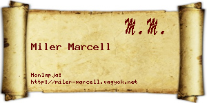 Miler Marcell névjegykártya